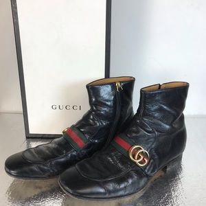 Men’s Gucci 2017 Donnie Boots. Black Leather SZ 9.